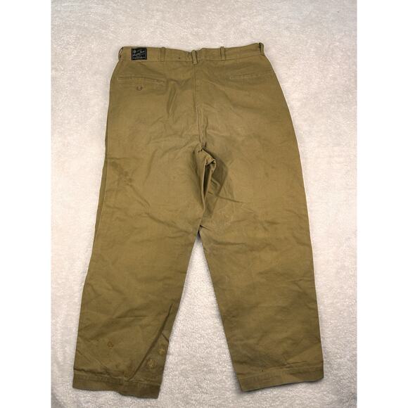 Vintage American Field 1950s Canvas Hunting Sport Pants Size 36x29 Talon Zipper - Picture 2 of 8